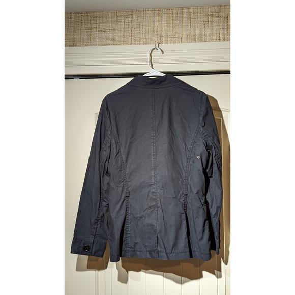 Banana Republic Navy Cotton Button Front Missing Belt Jacket Womens Size XL - Picture 12 of 12
